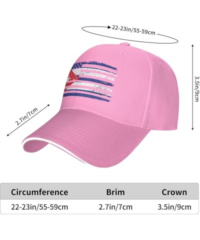 Cuba Flag Cuban Baseball Cap Pink $9.02 Baseball Caps