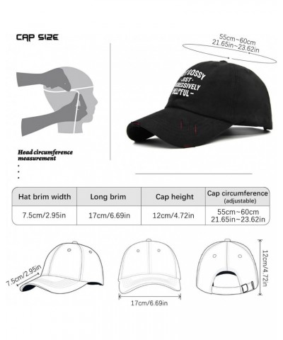 Not Bossy Just Aggressively Helpfu Baseball Cap Custom Hats AllBlack Black Bucket Hat Gifts for Grandpa Hiking Hat $13.42 Bas...