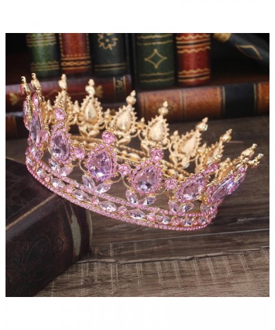 hair jewelry crown tiaras for women Vintage Crystal Tiaras and Crowns Queen King Pageant Baroque Diadem Women Men Headpiece W...