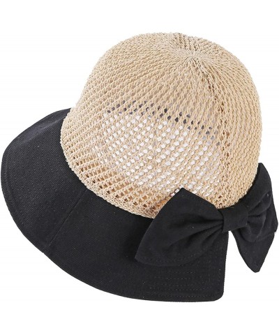 Womens Outdoor Solid Sun Hat Casual Elegant Sun Hat Wheels up Hat Black $10.55 Sun Hats