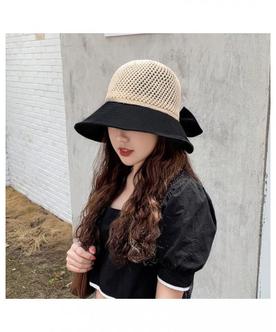 Womens Outdoor Solid Sun Hat Casual Elegant Sun Hat Wheels up Hat Black $10.55 Sun Hats