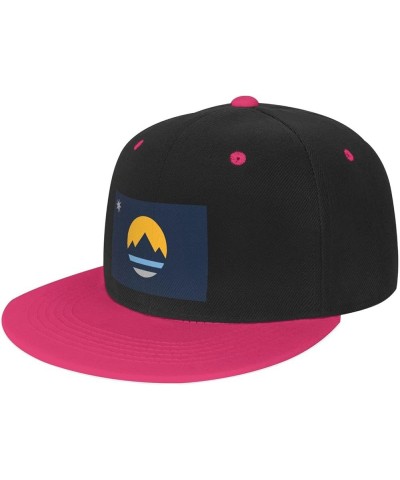 Flag of Reno, Nevada Baseball Cap for Men Women Snapback Hat Adjustable Flat Bill Hats Pink $10.88 Baseball Caps