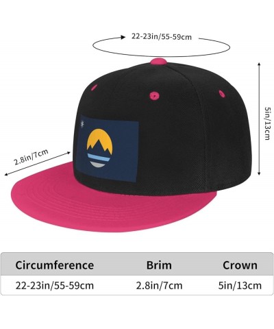 Flag of Reno, Nevada Baseball Cap for Men Women Snapback Hat Adjustable Flat Bill Hats Pink $10.88 Baseball Caps