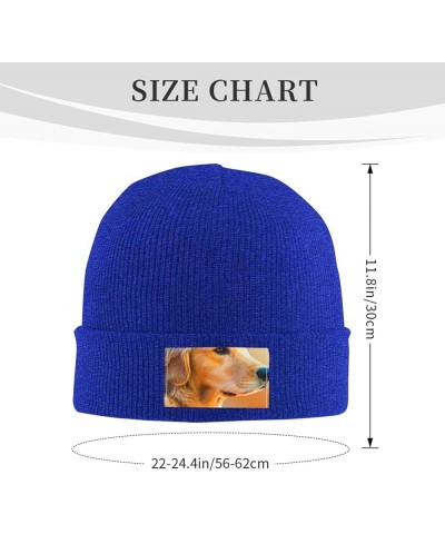 Golden Retriever Dog Knitted Woolen Hat, Men's/Women's Warm and Fashionable Winter Beanies, Gift for Father Blue $9.49 Skulli...