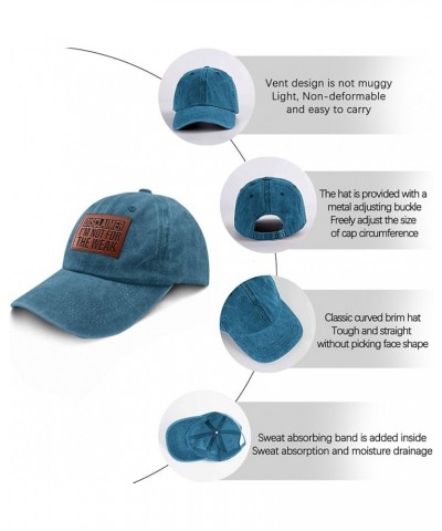 Disclaimer I'm not for The weak Ball Cap Funny Sun Hat Gifts for Boyfriends Who Like Engraved,Hiking Caps Suitable Cyan Blue ...