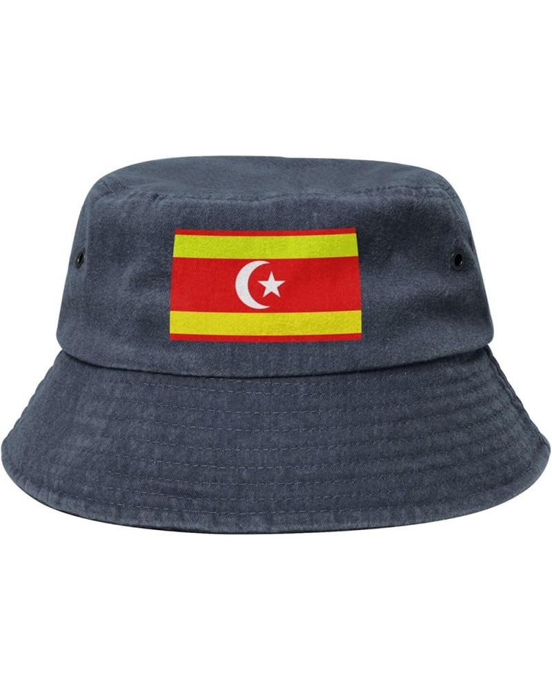 Gedo Flag Bucket Hat for Men Women Outdoor Washed Cotton Sun Hats Travel Beach Hat Navy Blue $10.52 Bucket Hats