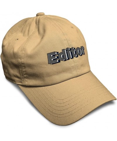 Custom Soft Baseball Cap Editor Material Twill Cotton Books Dad Hat for Men & Women Khaki Design Only $14.10 Baseball Caps