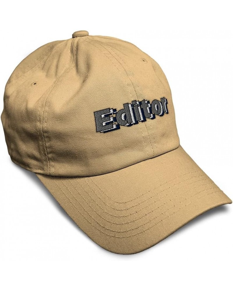 Custom Soft Baseball Cap Editor Material Twill Cotton Books Dad Hat for Men & Women Khaki Design Only $14.10 Baseball Caps