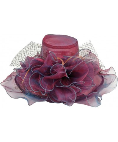 Women's Church Fascinator Bridal Tea Party Wedding Hat Baseball Cap Girls Wine Red-i $8.10 Baseball Caps