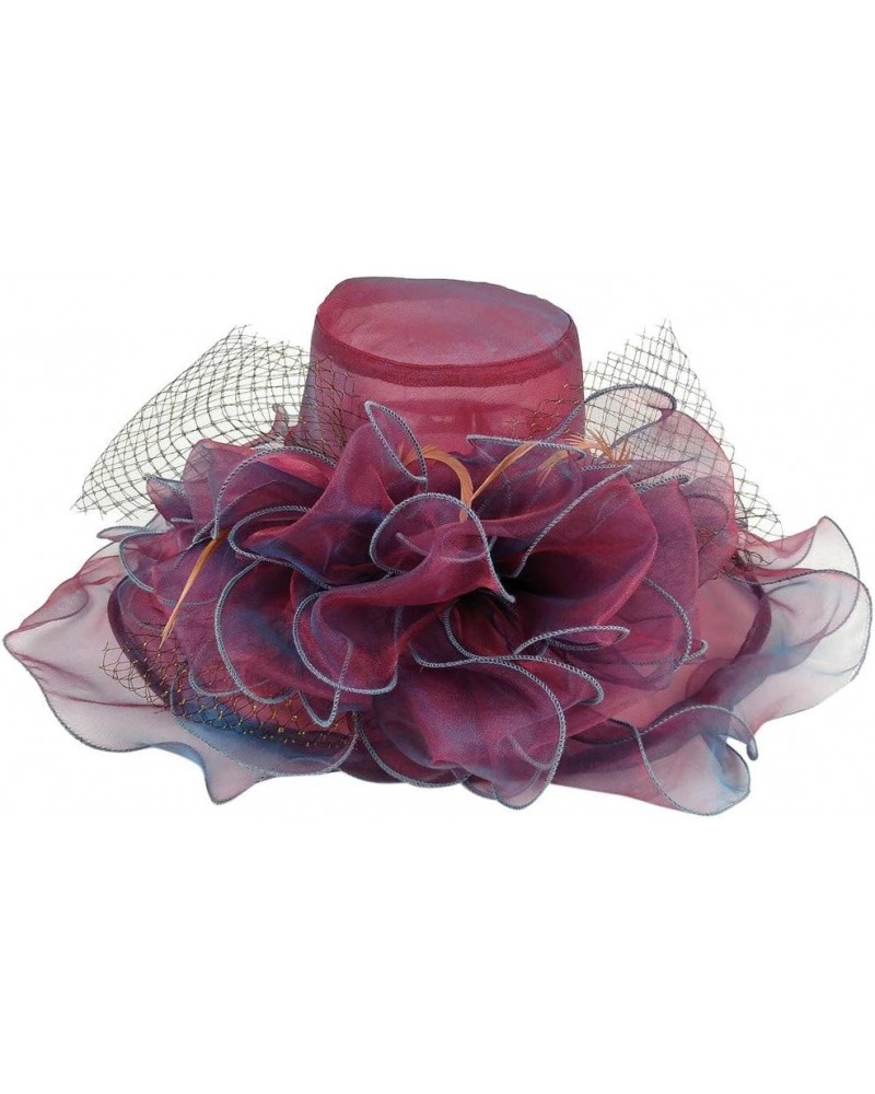 Women's Church Fascinator Bridal Tea Party Wedding Hat Baseball Cap Girls Wine Red-i $8.10 Baseball Caps