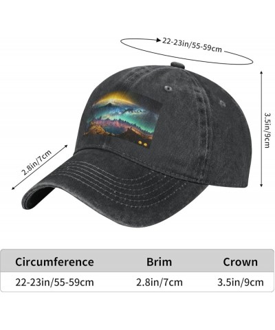 Black Helm of awe Pattern Adult Classic Denim hat : Comfortable, Light Unisex Suitable for Outdoor Sports Travel Black $15.35...