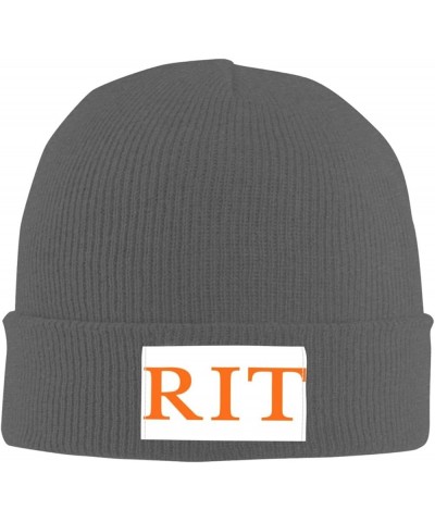 Rochester Institute of Technology Logo Stretch Knit Hat for Men Women Winter Warm Cap Deep Heather $7.77 Skullies & Beanies