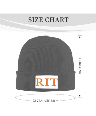 Rochester Institute of Technology Logo Stretch Knit Hat for Men Women Winter Warm Cap Deep Heather $7.77 Skullies & Beanies