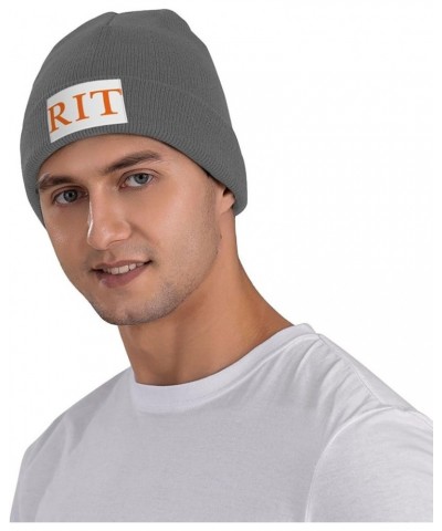 Rochester Institute of Technology Logo Stretch Knit Hat for Men Women Winter Warm Cap Deep Heather $7.77 Skullies & Beanies