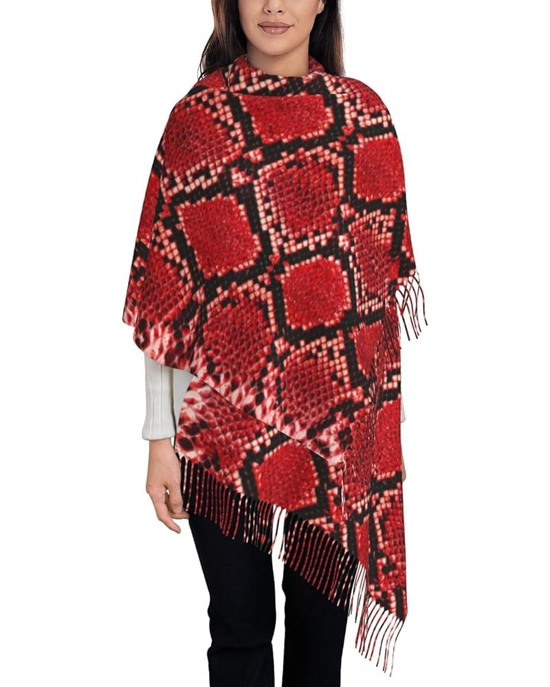 Snake Skin Python Pattern Women Scarf Oversized Neckerchief Fashion Wrap Shawl Pashmina Warm Scarves Pattern 4 $12.20 Scarves