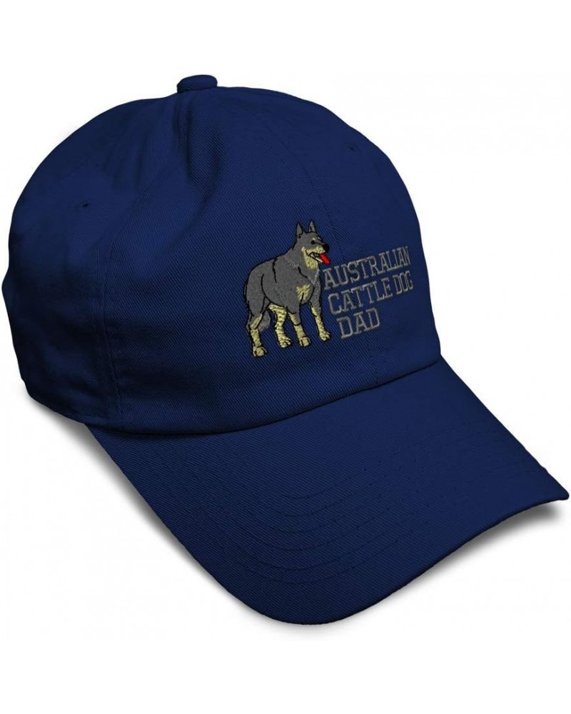 Soft Baseball Cap Australian Cattle Dog Dad Embroidery Dogs Dog Twill Cotton Dad Dad Hats for Men & Women Navy Design Only $1...