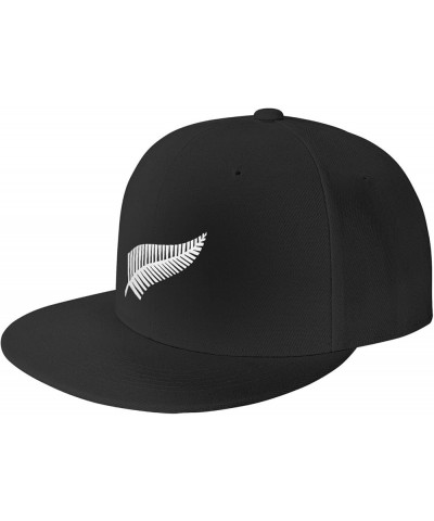 New Zealand Maori Fern Snapback Hats Adjustable Fashion Classic Snapback Hat for Men Women Black Black $15.09 Baseball Caps