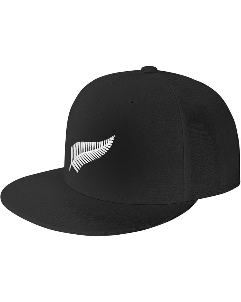 New Zealand Maori Fern Snapback Hats Adjustable Fashion Classic Snapback Hat for Men Women Black Black $15.09 Baseball Caps