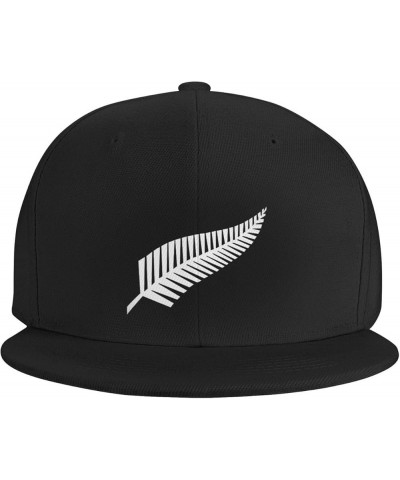 New Zealand Maori Fern Snapback Hats Adjustable Fashion Classic Snapback Hat for Men Women Black Black $15.09 Baseball Caps