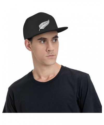 New Zealand Maori Fern Snapback Hats Adjustable Fashion Classic Snapback Hat for Men Women Black Black $15.09 Baseball Caps