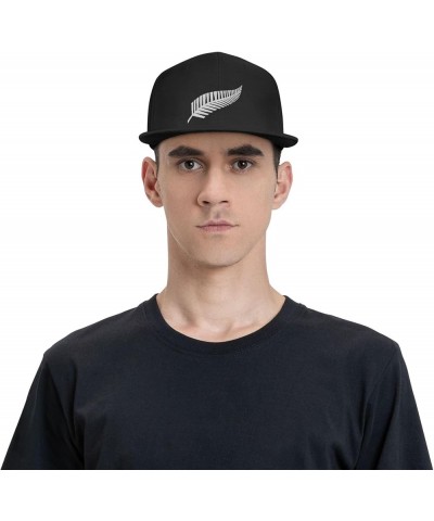 New Zealand Maori Fern Snapback Hats Adjustable Fashion Classic Snapback Hat for Men Women Black Black $15.09 Baseball Caps