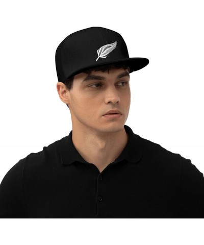 New Zealand Maori Fern Snapback Hats Adjustable Fashion Classic Snapback Hat for Men Women Black Black $15.09 Baseball Caps