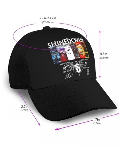 Shinedowns Adjustable Adult Baseball Cap with Curved Brim for Men and Women for Running and Hiking Black $10.59 Baseball Caps