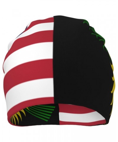 America Guadeloupe Friendship Flag Experience Cozy Luxury: Milk Silk Knit Beanie - Your Must-Have Outdoor Accessory! Black $1...