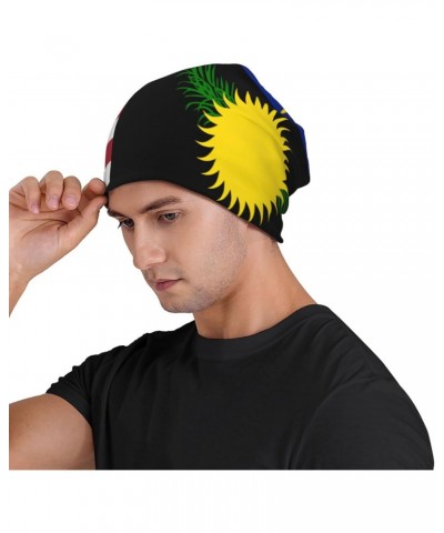 America Guadeloupe Friendship Flag Experience Cozy Luxury: Milk Silk Knit Beanie - Your Must-Have Outdoor Accessory! Black $1...