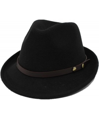 Wool Women Men Chapeau Femme Fedora Hat for Gentleman Sombrero Cap Elegant Lady Trilby Church Derby Cloche Sun Cap Red $18.87...