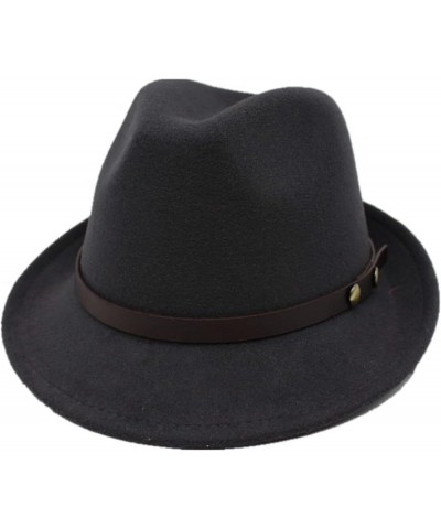 Wool Women Men Chapeau Femme Fedora Hat for Gentleman Sombrero Cap Elegant Lady Trilby Church Derby Cloche Sun Cap Red $18.87...