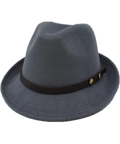 Wool Women Men Chapeau Femme Fedora Hat for Gentleman Sombrero Cap Elegant Lady Trilby Church Derby Cloche Sun Cap Red $18.87...