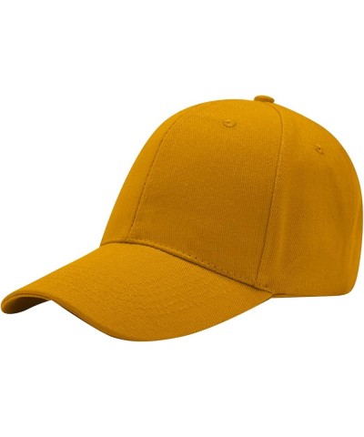 Baseball Hats for Men and Women Summer Fashion Casual Sunscreen Baseball Caps Sports Hats Yellow-b $8.48 Baseball Caps