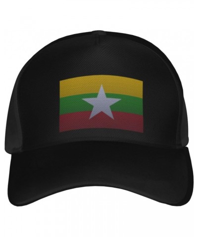 Flag of Myanmar Knitting Effect Baseball Cap for Men Women Adjustable Dad Hat Outdoor Casual Trucker Caps Sun Hats Black $13....