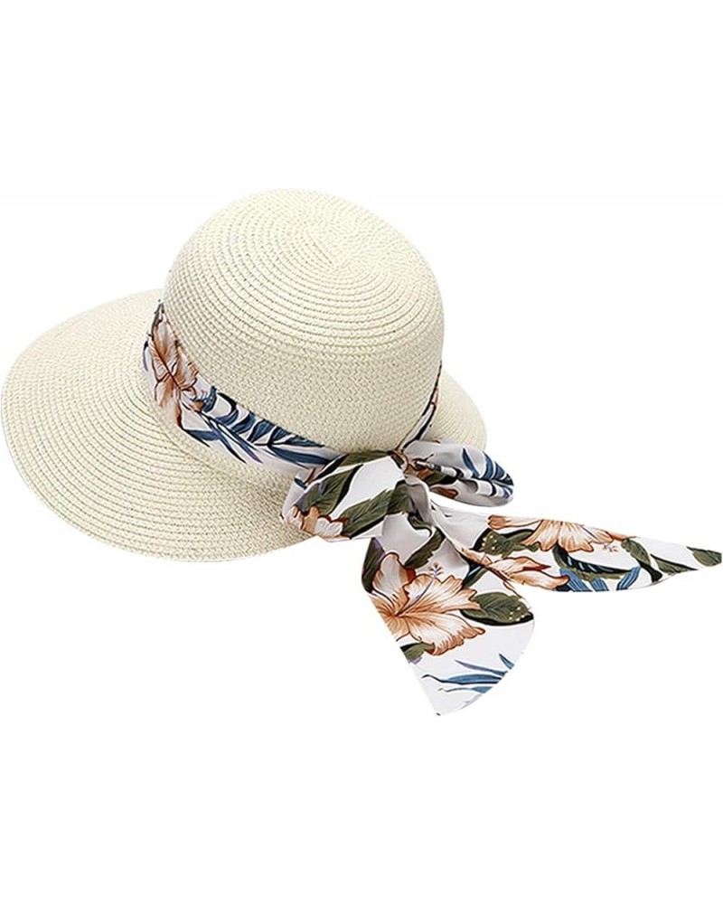 Summer Hat for Women Beach Hats Sun Visor Hats Wide Brim UV Protection Boho Sun Hats Packable Foldable Travel Hat D $7.79 Sun...