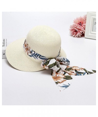 Summer Hat for Women Beach Hats Sun Visor Hats Wide Brim UV Protection Boho Sun Hats Packable Foldable Travel Hat D $7.79 Sun...