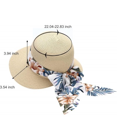 Summer Hat for Women Beach Hats Sun Visor Hats Wide Brim UV Protection Boho Sun Hats Packable Foldable Travel Hat D $7.79 Sun...