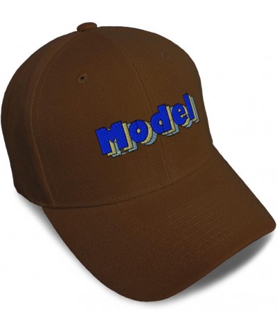 Custom Baseball Cap Model Fashion Acrylic Woman Dad Hats for Men and Women Brown Design Only $14.84 Baseball Caps