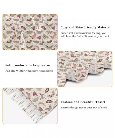 Butterflies and Moths Soft and Comfortable Imitation Cashmere Scarf - Lightweight, Warm, and Breathable $14.30 Scarves