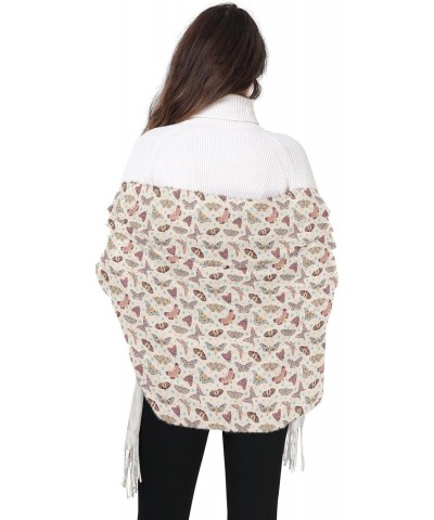 Butterflies and Moths Soft and Comfortable Imitation Cashmere Scarf - Lightweight, Warm, and Breathable $14.30 Scarves