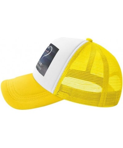 Brain Tumor Awareness Flag-Trucker Hats Denim Hats Cowboy Knit hat Baseball Caps Fisherman's hat Yellow $14.30 Baseball Caps