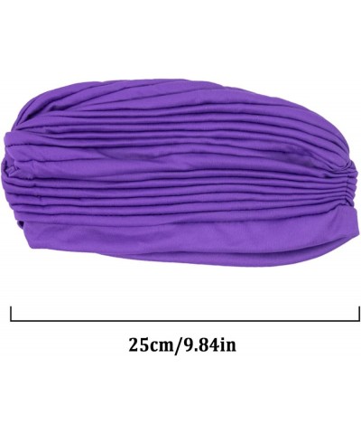 Ladies Fall Head Scarf Womens Large Elastic Solid Comfort Flat Hat Monochrome Fashion Headband Hat Womens Hat Bu2 One Size $7...