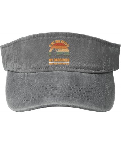 My Dog Gets My Groceries What Does Your Dog Do Sun Hat Sun Visor Hats for Women Men Baseball Cap Golf Hats Gray $9.94 Visors