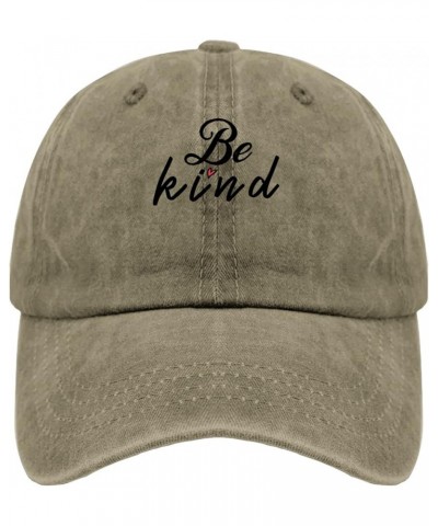 Mens Hats Inspirational Gym Cap for Women Hiking Caps Light Weight Spread Kindnesss Baseball Hat Women Pigment Khaki $8.24 Ba...