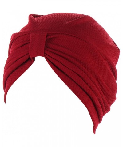 Women's Sun Cap Cancer Head Hat Cap Ethnic Bohemian Floral Hair Cover Wrap Turban Headwear Turban Cap for Women Red $9.41 Hea...