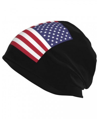 Bolivia and USA Flag Chic & Cozy: Stylish Beanie Hats for Winter Comfort Black $10.94 Skullies & Beanies