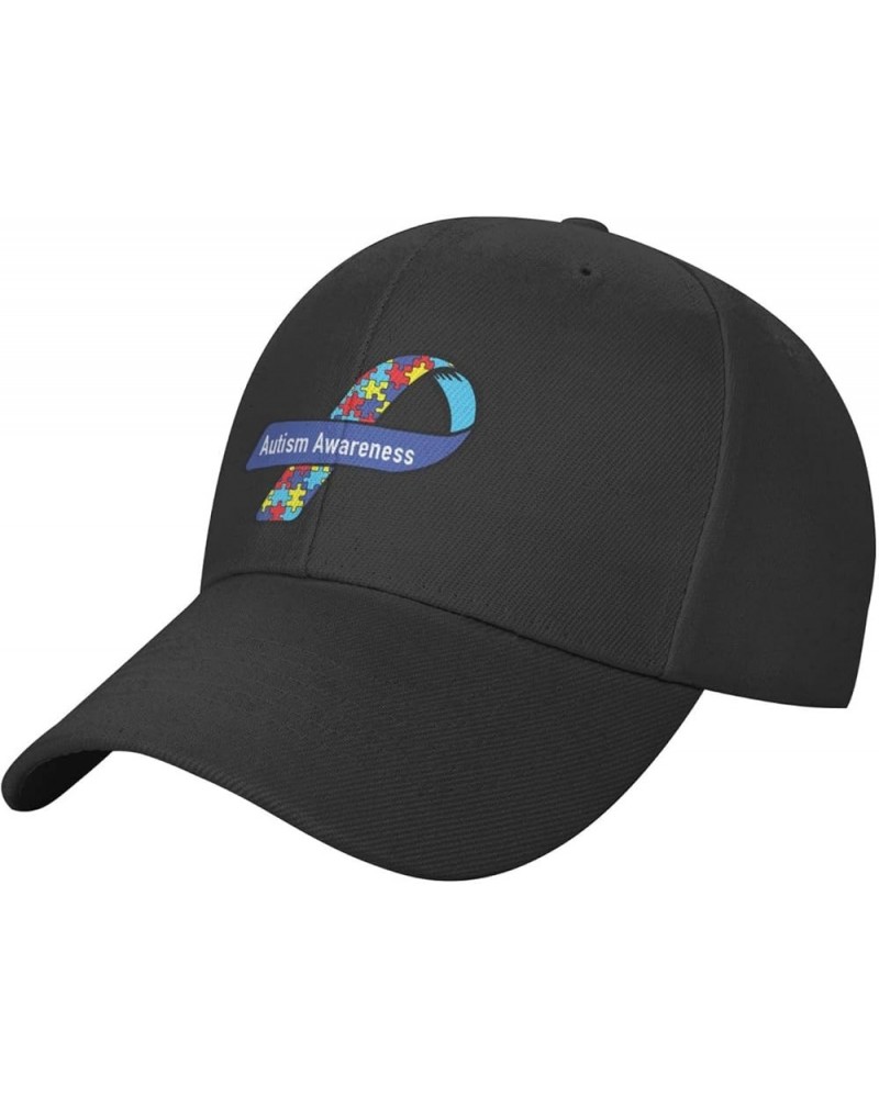 Autism Awareness Hat Funny Baseball Cap Adjustable Black Trucker Hat for Men Women Black $11.15 Baseball Caps