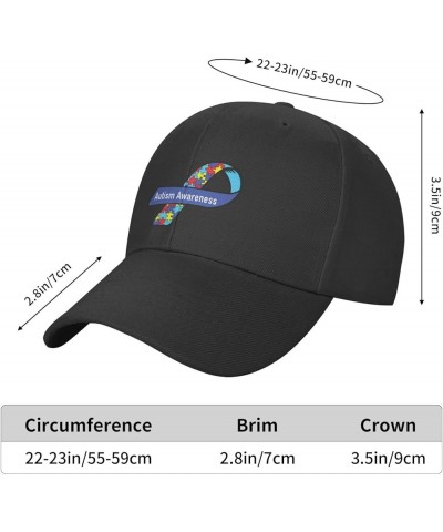 Autism Awareness Hat Funny Baseball Cap Adjustable Black Trucker Hat for Men Women Black $11.15 Baseball Caps