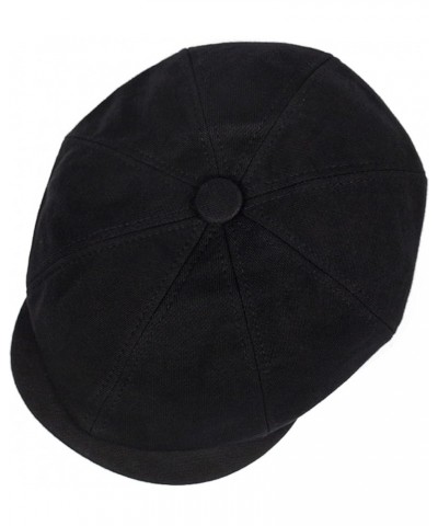 Men Cotton Beret Hats Elastic Solid Color Flat Newsboy Hats Summer Casual 8 Panels Sun Hat for Driving Travel Dark Grey $14.4...