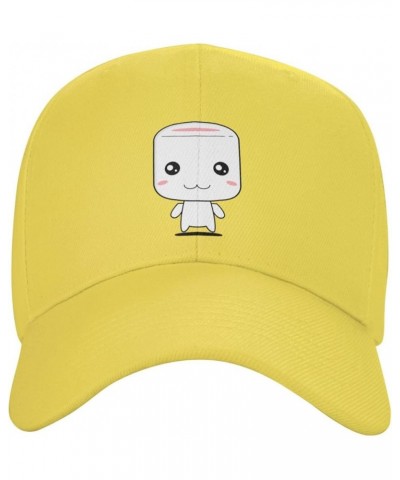 Cute Marshmallow Baseball Cap for Men Women Dad Hat Classic Adjustable Golf Hats Yellow $11.85 Baseball Caps